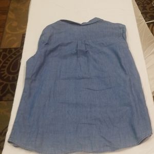 Womens denim long sleeve button up